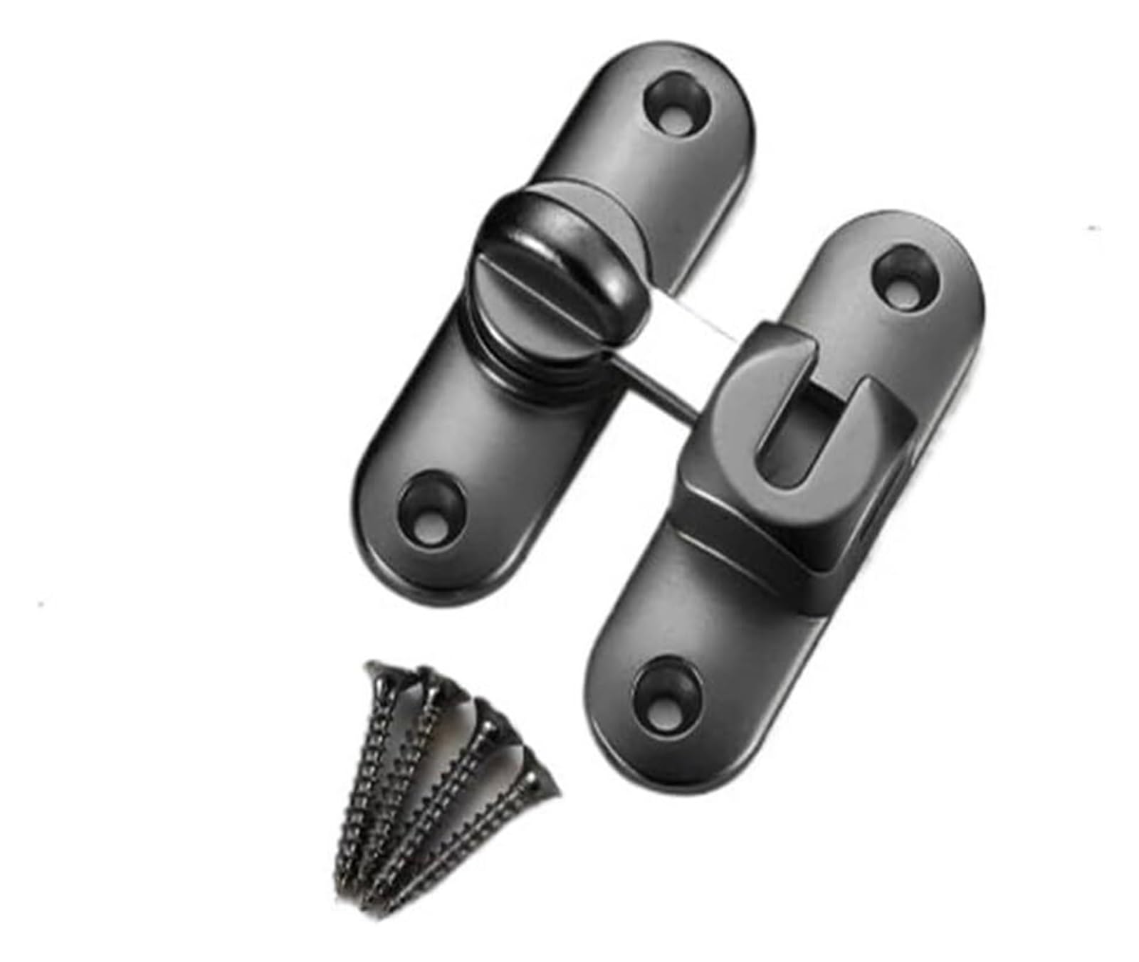 Door Lock Bolt, Zinc Alloy Door Lock Slide Gate Latch Bolt Right Angle Sliding Hardware Multicolor(Grey,1PC)