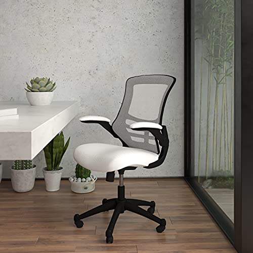Image of Flash Furniture Kelista Office Chair, Ergonomic, Mid-Back, Black Mesh with Swivel