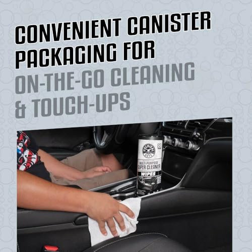 Chemical Guys, Nonsense Colorless All-Purpose Cleaner Wipes, 30 Ct Canister - image 7