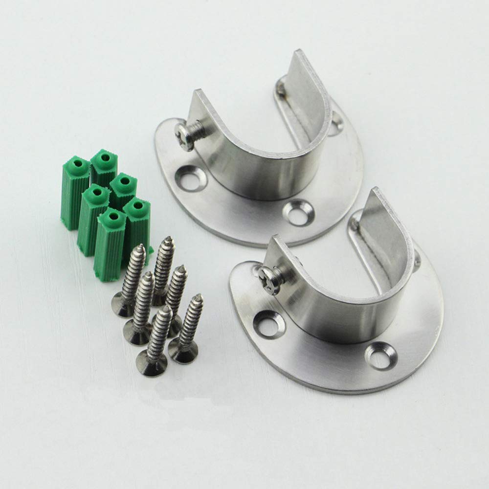 Lot de 4 Support de Tringle à Rideau, Supports de Tube de