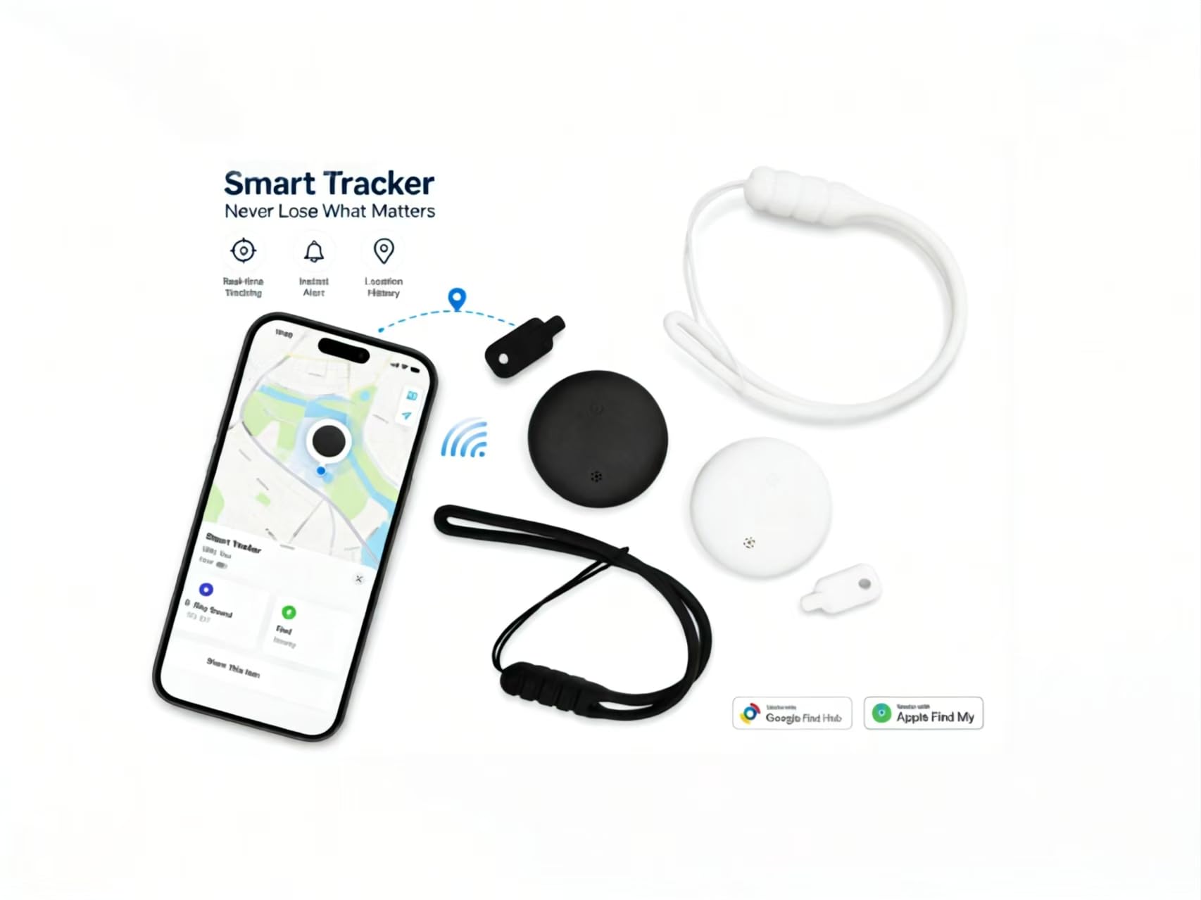 S10 Air Tag Lot de 2 : Tracker Bluetooth intelligent et localisateur d'articles fonctionne avec Apple Find My (iOS uniquement), étanche IP66, compact et durable pour clés, sacs, bagages (pas
