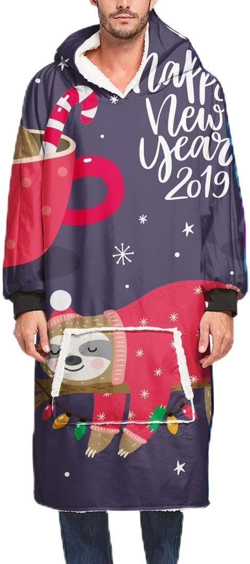 SSDDLZEQ Fuzzy Wearable Blanket An Extra-large, Cosy Hooded Blanket, Perfect For Adults, Men, Women And Teenagers