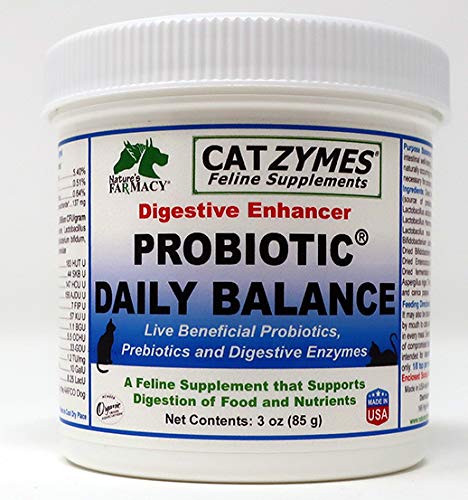 CATZYMES – Suplemento probiótico com prebióticos e enzimas digestivas para gatos – 5 bilhões de UFC – 85 g