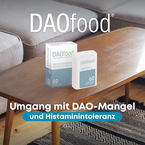 DR Healthcare - DAOfood - DAO-Enzym - Unterstützt das Gleichgewicht von Nahrungsmittelhistamin und DAO - Spender mit 60 magensaftresistenten DAO-Mini-Tabletten