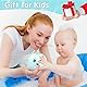 Gigilli Octopus Bath Badewannenspielzeug Baby Badespielzeug,Wiederaufladbares Oktopus Badewanne Spielzeug Automatisches Sprühwasser Geschenk Leuchtend Badespielzeug für Baby Kleinkinder,Blau