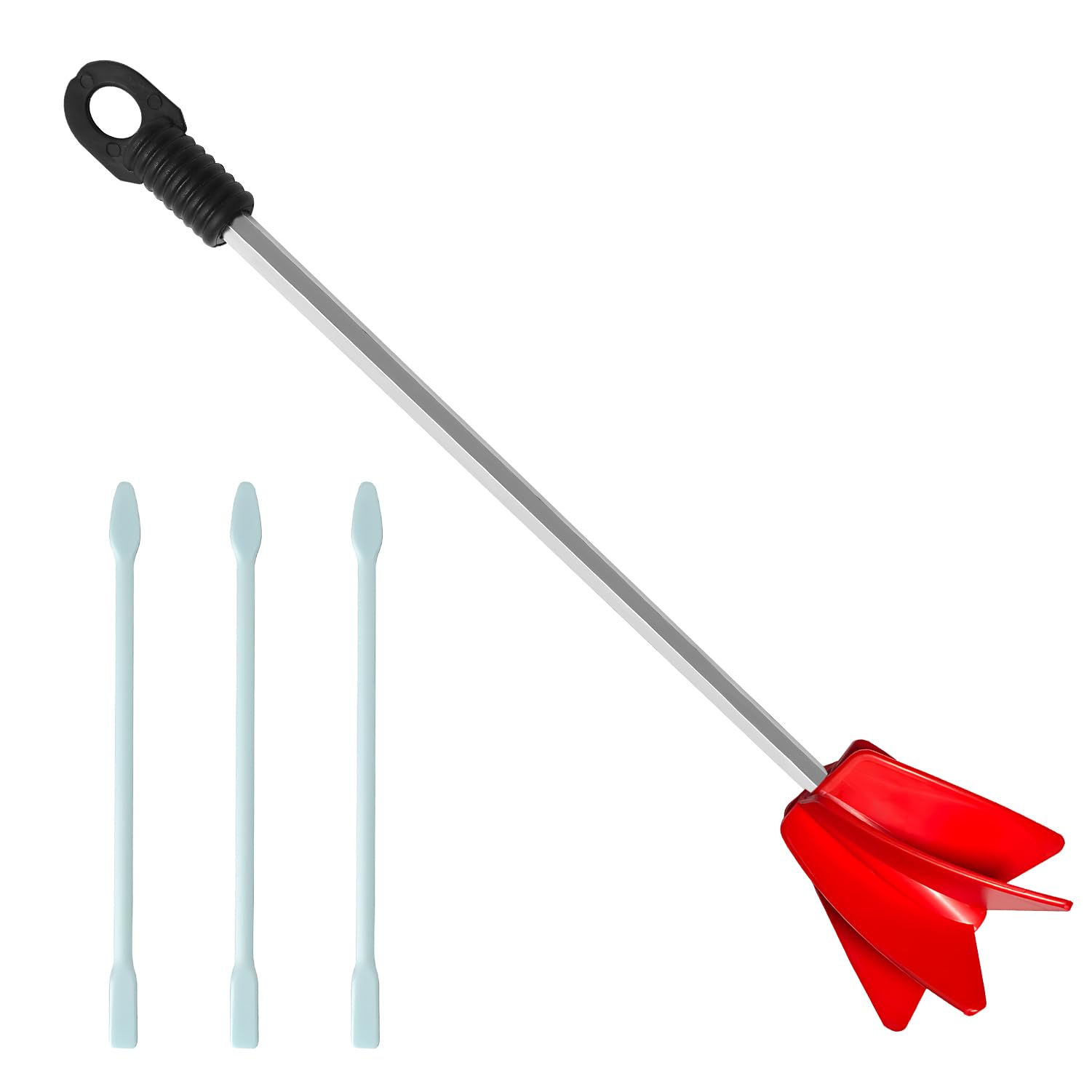 IGXX Mezclador de pintura para taladro, 36 cm con 3 palos de silicona - Para resina, pintura, barniz y pegamento