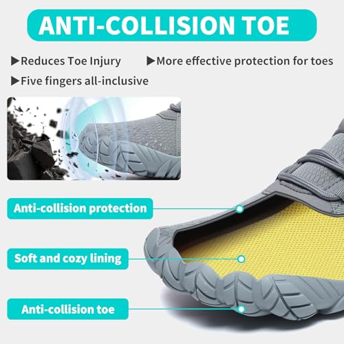 Image of Barefoot Shoes Women Men Minimalist Zero Drop Wide Toe Box Water Shoes Hiking Barefoot Footwear Unisex Sneakers for Workout Cross-Trainer Walking Running Camping Beach Weightlifting Grounding Sport
