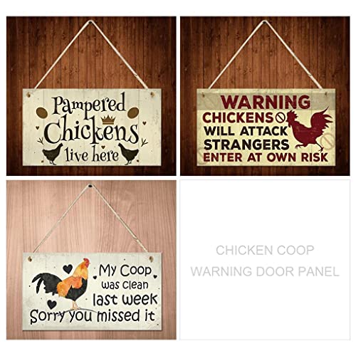 BOKIOESDE Hühnerstall Schild Attraktives Design Hängeschilder Gartenschilder Nr.2, Nr.1 – Bild 5