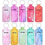 10 Pieces Chapstick Holder Keychains Clip-on Chapstick Sleeve Pouch Lipstick Holder Keychain Lip...