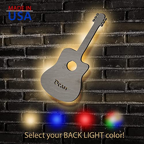 Personalized Wall Hanging Guitar Light
