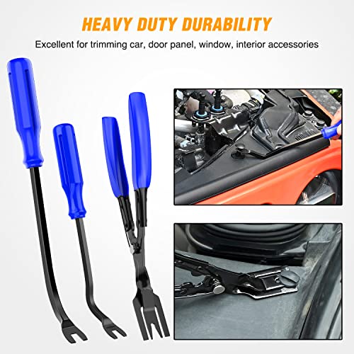 Gooacc GRC-207 238Pcs Trim Removal Tool, Auto Push Pin Bumper Retainer Clip Set Fastener Terminal Remover Tool Adhesive Cable Clips Pry Kit Car Panel Radio Removal Auto Clip Pliers thumb #2