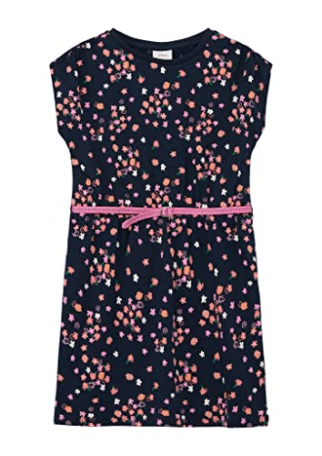 s.Oliver Mädchen 2127441 Kleid mit Stoffgürtel, blau 59A4, 134
