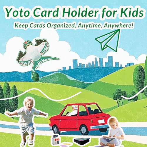Card Holder for Yoto Cards, 160 Cards Capacity – Soft Portable Folder with Zipper & Mini Audiobook Cards, Yoto Card Holder & Yoto Card Case Travel Storage Organizer for Kids-girl