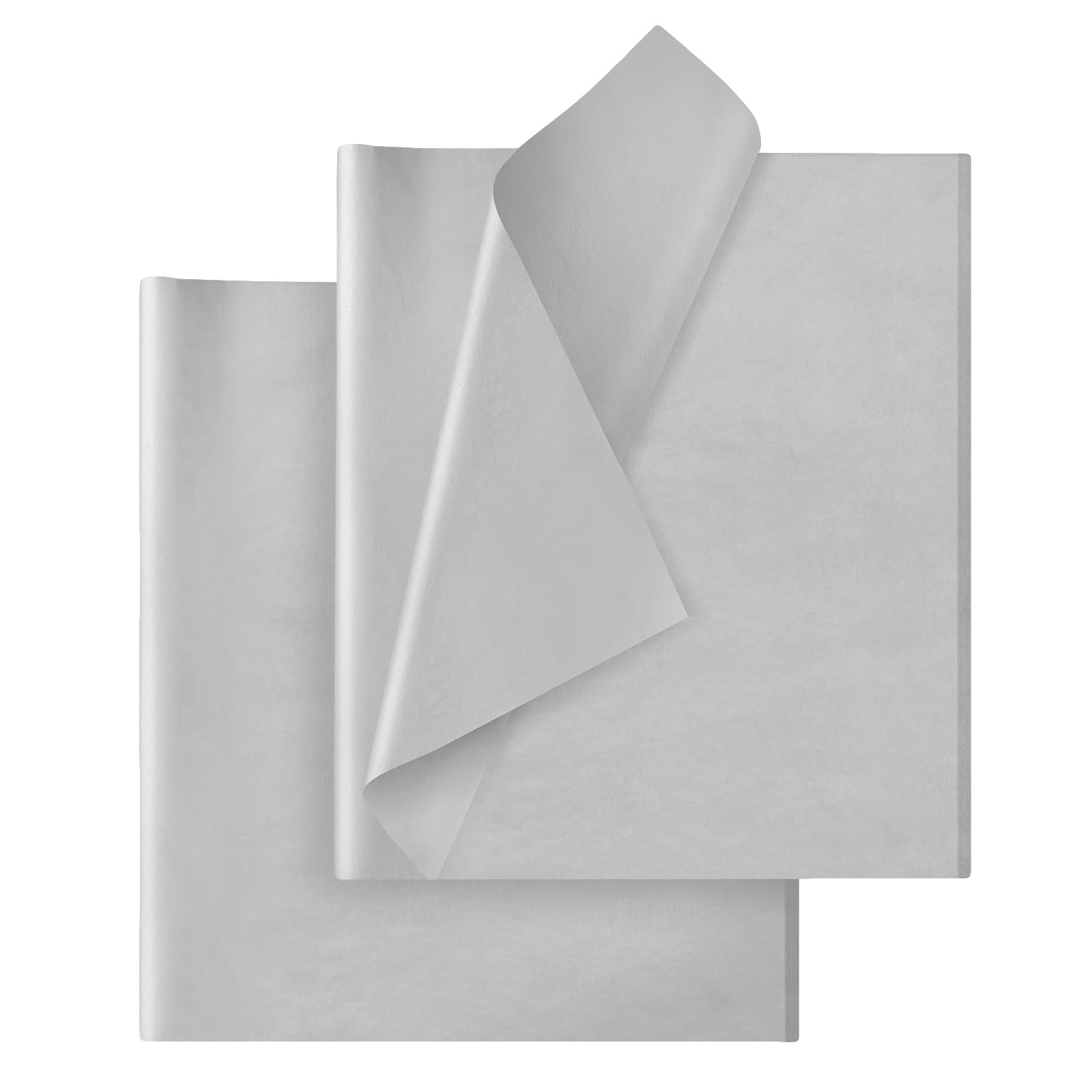 Hlonon Silver Tissue Paper for Gift Bags - 30 Sheets of Silver Wrapping Tissue Paper Bulk Packaging Paper for Weddings Birthday DIY Project Christmas Gift Wrapping Crafts Decor (14 x 20 Inch)