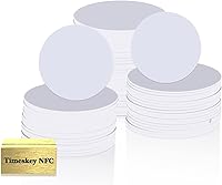 Vista 1 de Paquete de 100 tarjetas NFC ntag215 de 0.984in, tarjetas NFC redondas de 0.98 pulgadas, calcomanías NFC 100% compatibles con Amiibo y TagMo-Timeskey