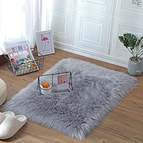 ZPXTI kunstfell Teppich Faux Lammfell Teppich Kunstpelz Teppich Schaffell...