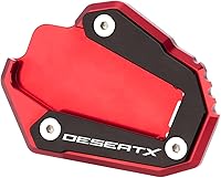Vista 8 de Modeer Para Desert X 2022-2023 Placa de extensión de soporte CNC de motocicleta Soporte lateral Desertx Desert-X Accesorios (negro-rojo)