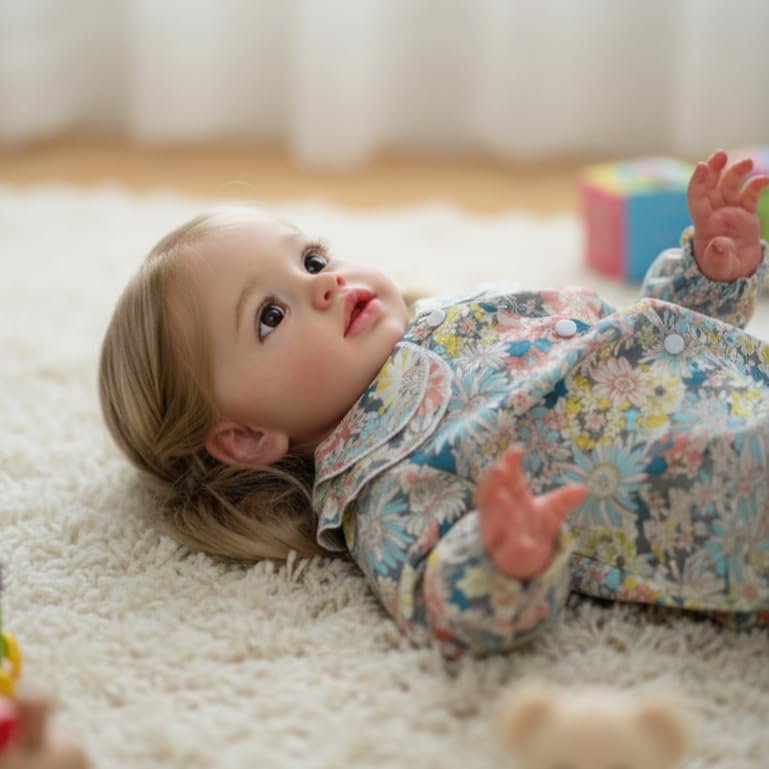 Muñeca Pinky Reborn realista 65 cm para niños miniatura 6