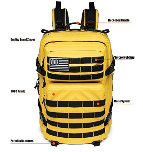 Image of QT&QY 45L Military Tactical Backpacks Molle Army Assault Pack 3 Day Bug Out Bag Hiking Treeking Rucksack