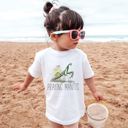Praying Mantis Toddler Bug Shirt - Cute Educational Realistic Insect Species Kid's Clothing - Natural Boho Toddler & Youth Tee4