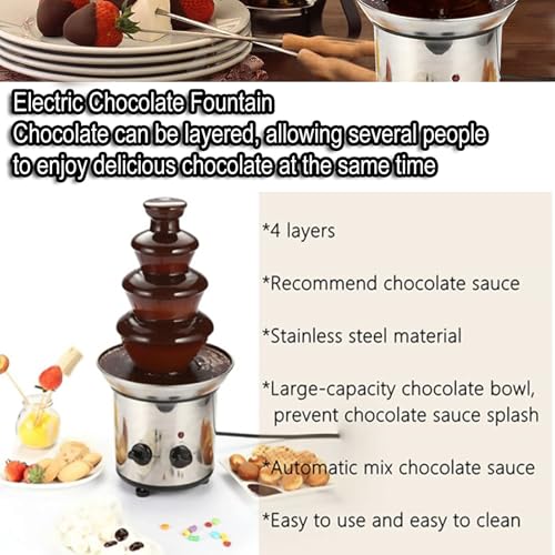 Fuente de Chocolate Eléctrica 4 Capas con Calefacción 170W miniatura 2