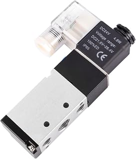 Unomor DC24V Solenoid Valve Single Coil Pneumatic Electric 2 Position 5 Way Compressor Accessories for Air and Fluid Control