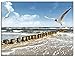 Produktbild Artland Leinwandbild Wandbild Bild auf Leinwand 80x60 cm Wanddeko Strand Meer Maritim Landschaft See Ostsee Möwe Himmel Sommer T5QR