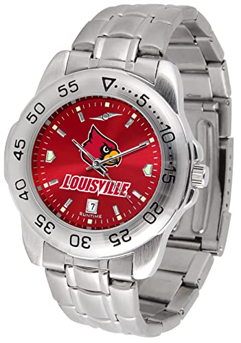 Image of SunTime Men's NCAA Team Sport Watch, 20mm Stainless Steel Strap, Reflective Shiny Dial with Date