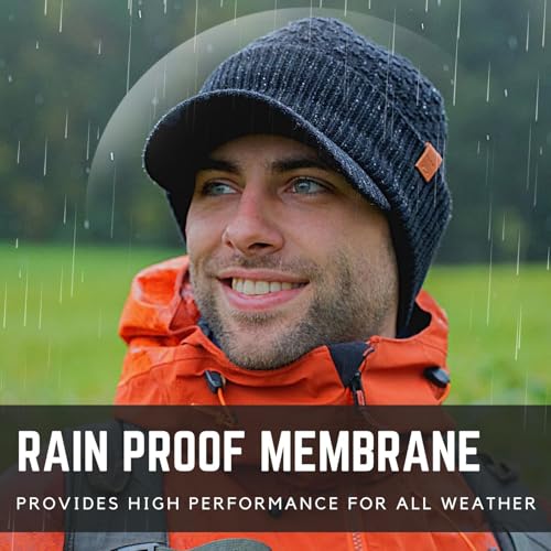 Image of TOP-EX DryKnit 50% Merino Wool Waterproof Brim Beanie, Polartec Lined
