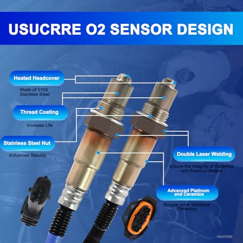 Sensor de Oxígeno 2Pcs 234-4528 234-4529 para Chevrolet 1.4L miniatura 3