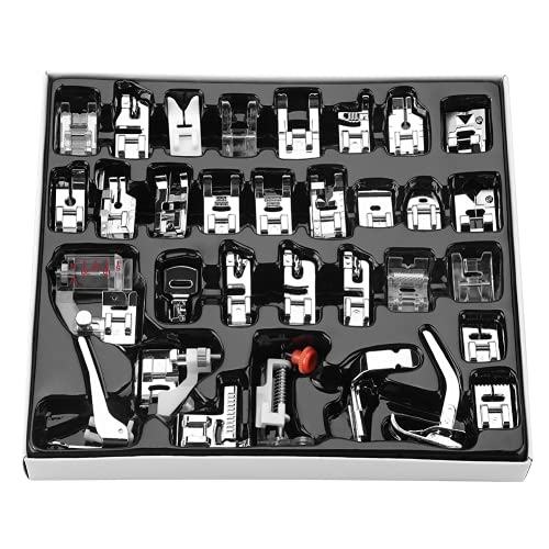 Kit universal de 32 piezas de pies para máquina de coser miniatura 6