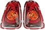 For Mini Cooper Tail Light Assembly 2007-2010 Pair Driver and Passenger Side w/Amber Lens Hatchback