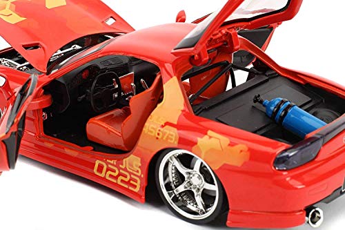 Jada Toys Fast & Furious 1:24 Orange JLS Mazda RX-7 miniatura 5