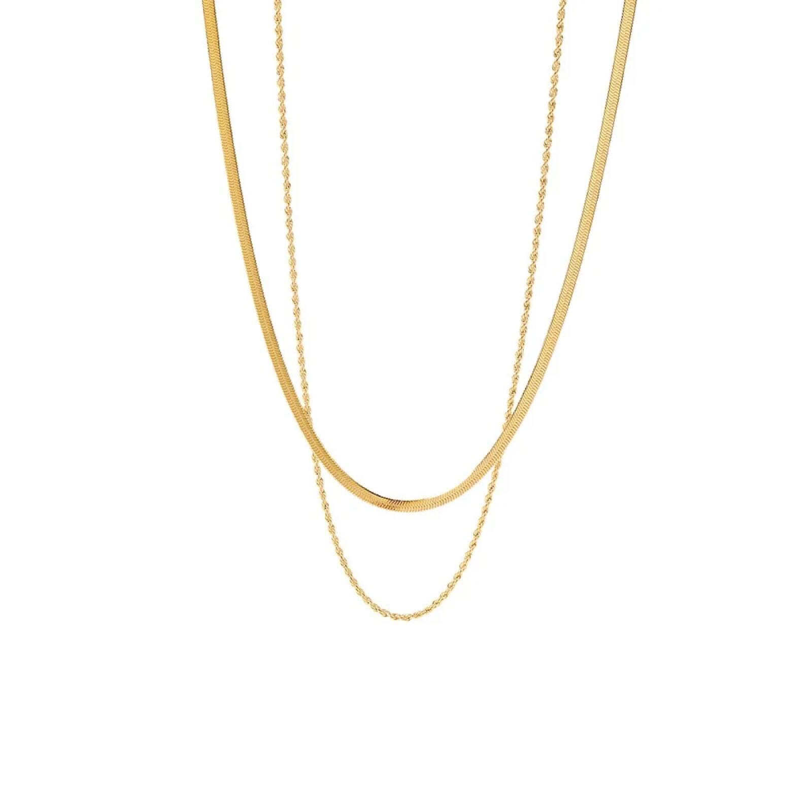 Collier à couches pour femmes avec chaîne de bijoux de mode tendance - 7