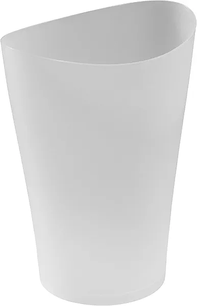 Rubbermaid Spa Works Compact Contemporary Style 9 Quart Indoor Open Vanity Home Trash Container White