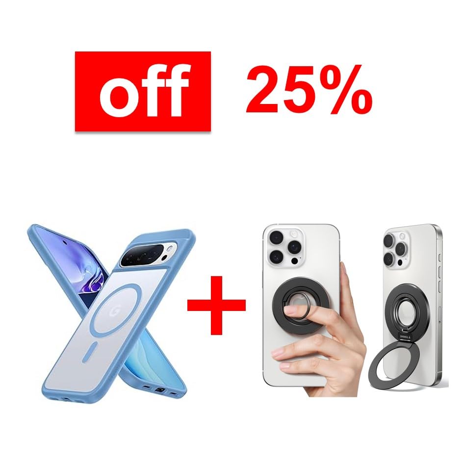 TORRAS Magnetic Phone Grip Ring Holder Kickstand & Case Magnetic