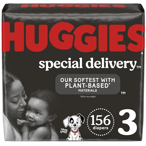 Image of Huggies Special Delivery Hypoallergenic Baby Diapers Size 3 (16-28 lbs), 156 Ct, Fragrance Free, Safe for Sensitive Skin