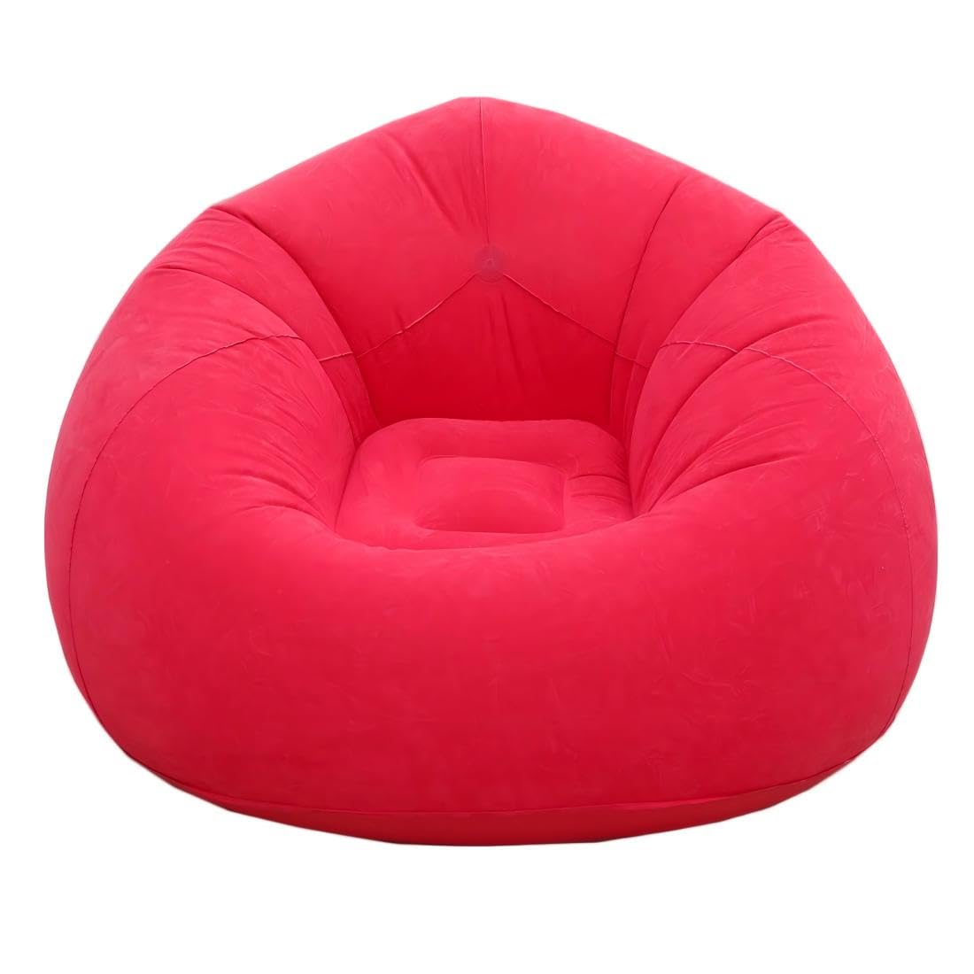 Pouf gonfiabile, 103 x 60 cm, divano gonfiabile, per esterni, per interni, soggiorno, camera da letto, super morbido, poltrona relax (rosso)
