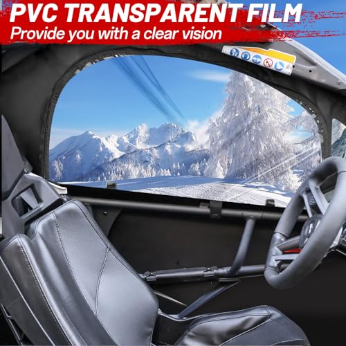 Starknightmt ABG245-UTV@#AMZ-SK X3 Soft Cab Enclosure Upper Door Set Kit Compatible With Can Am Maverick X3 2-Seater Models 2017-2024 | Utv Soft Cab Doors Top Enclosure Work With Roof Windshield Mirror thumb #3