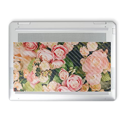 Image of MightySkins Carbon Fiber Skin Compatible with HP Spectre x360 14 inch (2022) Full Wrap Kit - Faded Roses | Protective, Durable Textured Carbon Fiber Finish | Easy to Apply | Made in The USA
