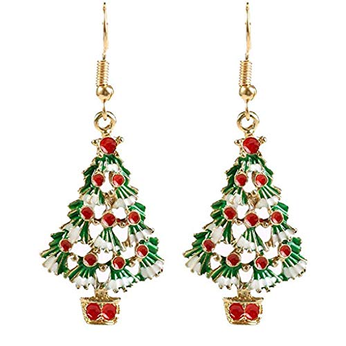 Preisvergleich Produktbild TUDUZ Geschenk fur Damen Weihnachten, Weihnachten Ohrringe Kreativ Weihnachten Dekoration (Rot)