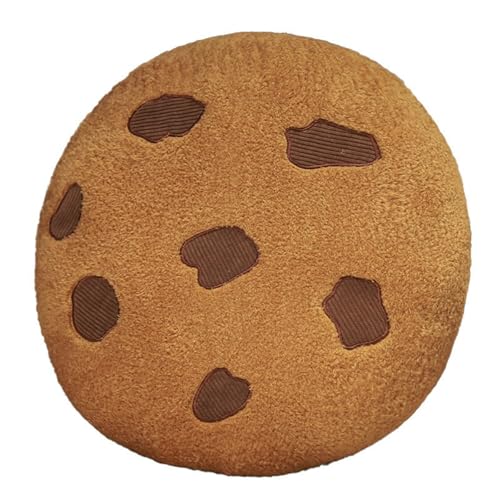 Cuscino per biscotti divertente, in peluche, rotondo, morbido, per pavimento, divano, camera da letto, idea regalo (28 cm)