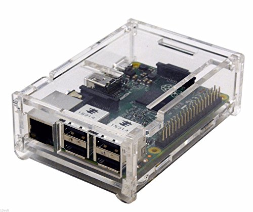 12voltnet Clear Acrylic Case Raspberry Pi Model B+ B Plus Raspberry Pi 2 & 3 Model B Cover