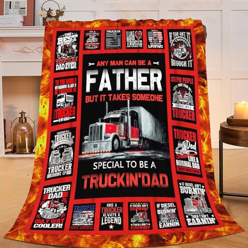 Trucker Driver Fleece Blanket for Kids