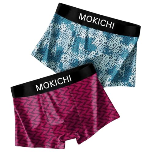 Image of Men's Microfiber Boxer Briefs Pack of 2 | Ultra Soft Stretch Trunks | Moisture-Wicking Breathable Innerwear | Printed Premium Underwear for Men | Comfortable Elastic Waistband