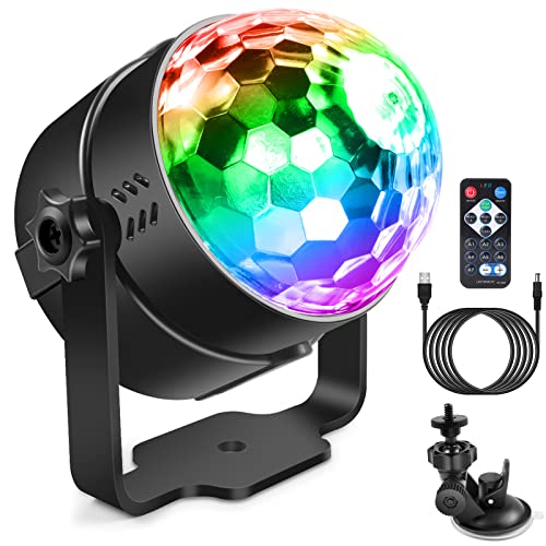 Discokugel, SEBRUANC Disco lichter LED Party lights Musikgesteuert Mini DJ...