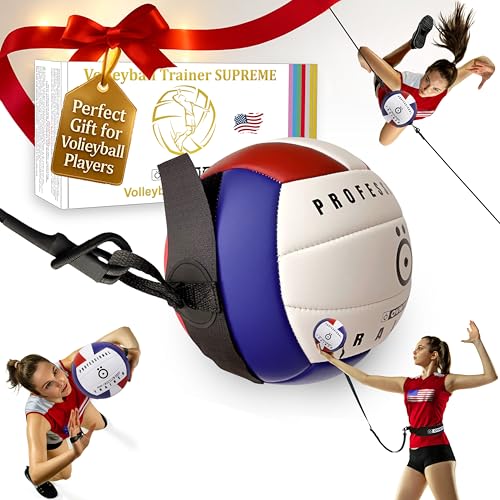 OVANTO Volleyball Training Equipment Aid – Adjustable Practice Hitting Rebounder