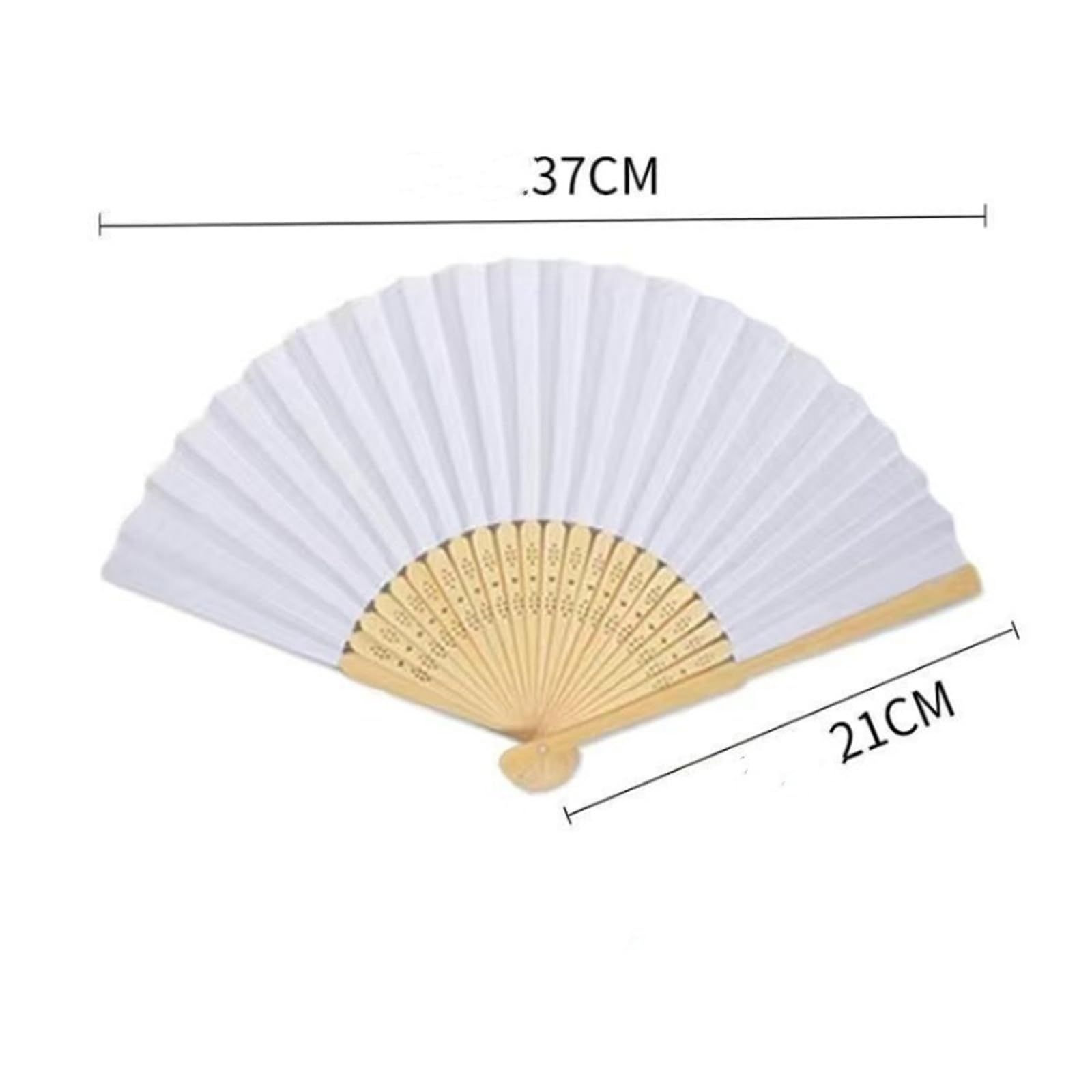 Éventail en Papier Pliable Blanc, 40 Pièces, Cadeaux De Mariage for Invités, Décoration Fête d'anniversaire pour Décorations