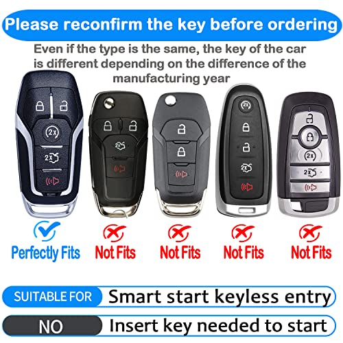Coque de clé Ford de qualité supérieure - Finition premium Tukellen bleue - 2