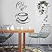 Café moderne Décoration de la maison Vinyle Cuisine Stickers Muraux Autocollant pour Cafétéria Commercial Murale Cuisine Cuisine Autocollants naklejki 57x82cm